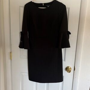 Tommy Hilfiger Black Dress with Ribbon Bell Sleeves